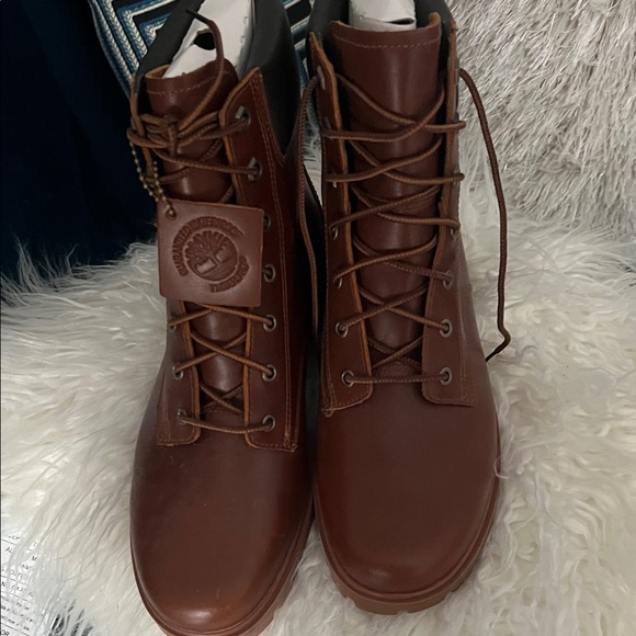 Timberland Dark Brown Leather Lace-Up Boots - Picture 2 of 6